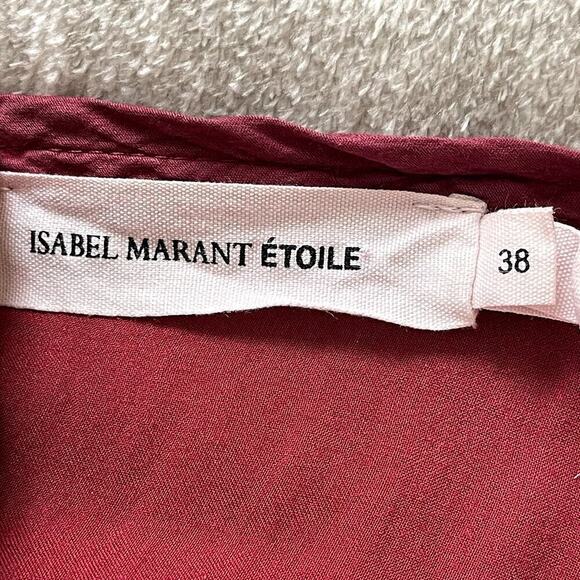 ISABEL‎ MARANT ETOILE SILK BLEND ZIPPED POCKETS MINI  DRESS SIZE 38 - Picture 6 of 7